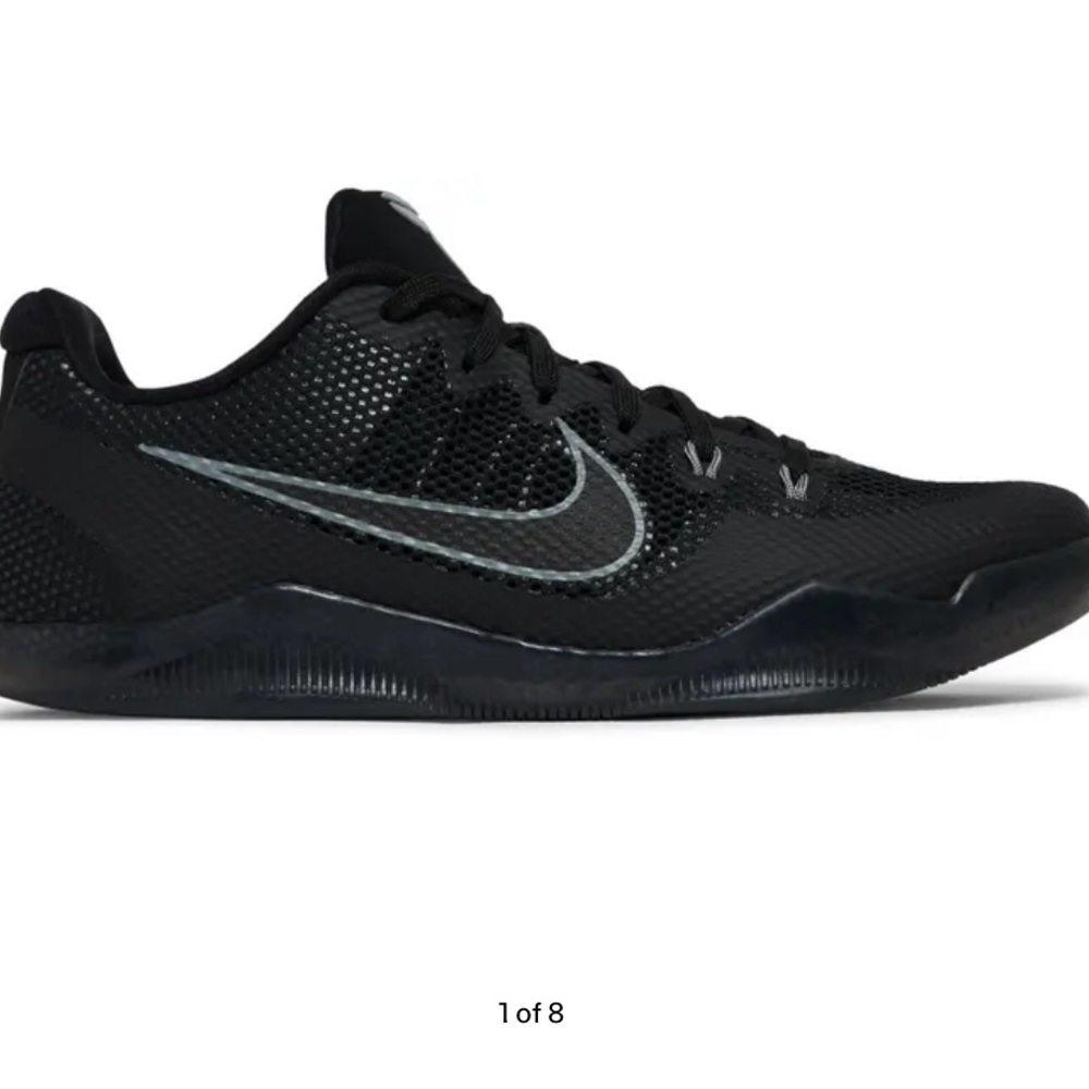 Nike Kobe XI 11 Dark Knight Black Cool Grey Collectors RARE Sneakers, Size 9.5